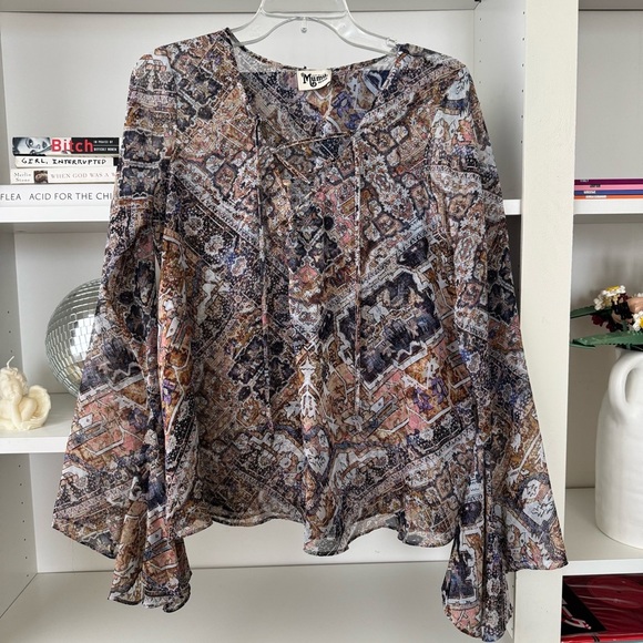 SHOW ME YOUR MUMU Printed Zuko Lace Up Top - Picture 3 of 7